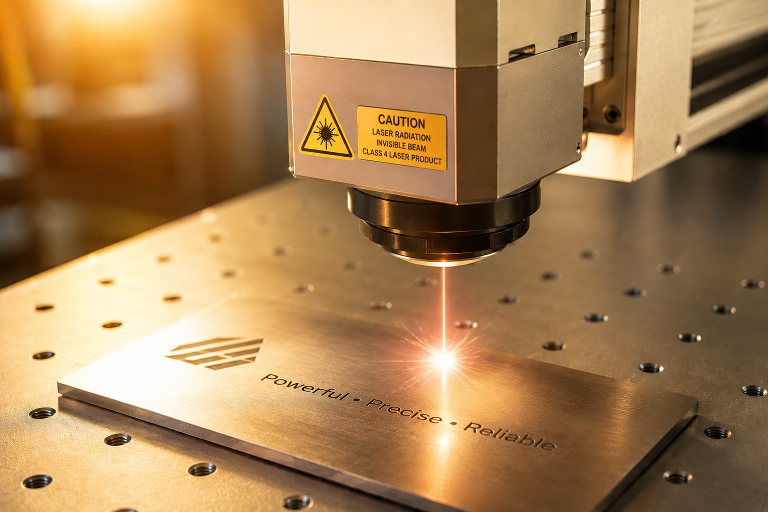 Laser marking machine engraving metal plate